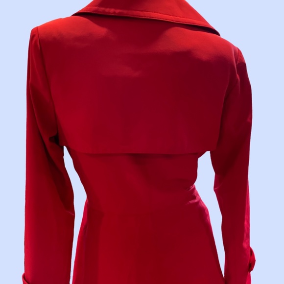 Trina Turk Red Phoebe Trench Coat size 4 - Picture 4 of 7